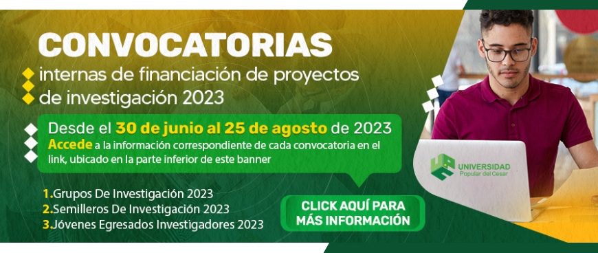 CONVOCATORIAS INTERNAS DE FINANCIACIÓN DE PROYECTOS DE INVESTIGACIÓN 2023